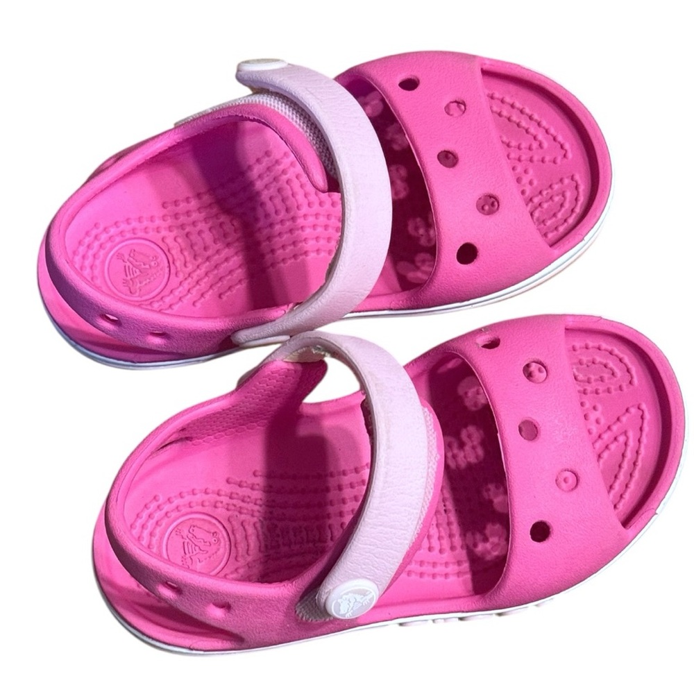 Crocs Girls Pink Sandals C6 Toddler Classic Croslite Summer Water Shoes - Picture 5 of 8